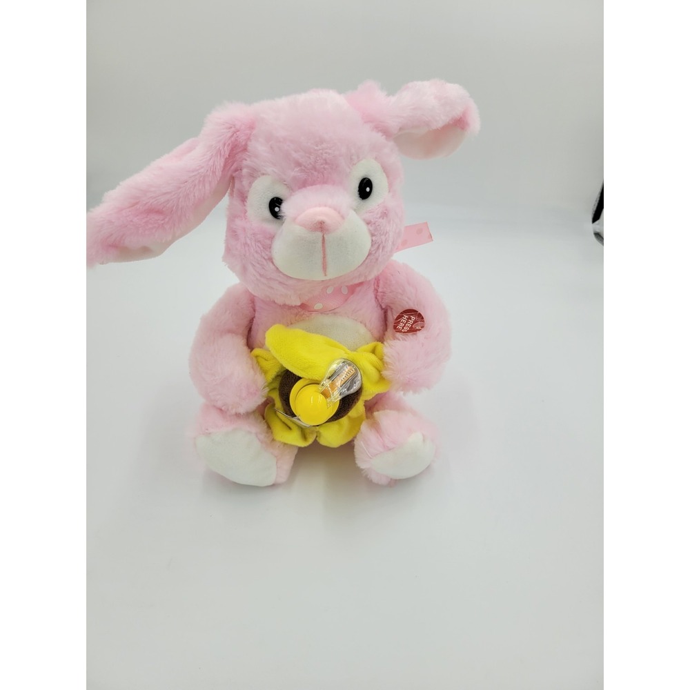 Cottondale Easter Animated Pink‎ Bunny with Spinning Light Up Egg Plush
